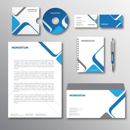 Vector - Blue corporate identity templateのイラスト素材