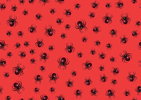 Halloween spider pattern. Seamless spiders background. Halloween pattern.のイラスト素材
