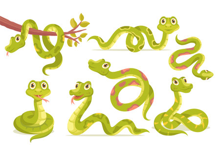 Set of snakesのイラスト素材