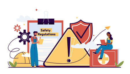 Occupational safety and health administration conceptのイラスト素材