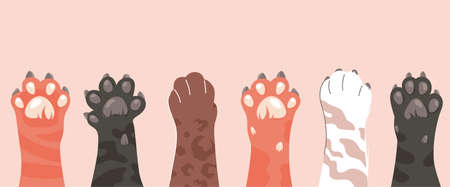 Cat paws icon collectionのイラスト素材