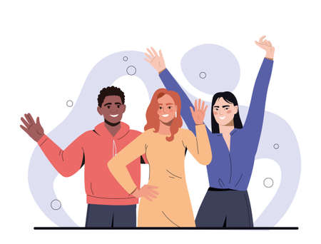 Cheerful people conceptのイラスト素材