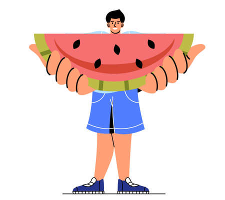People with foodのイラスト素材