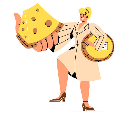 People with foodのイラスト素材
