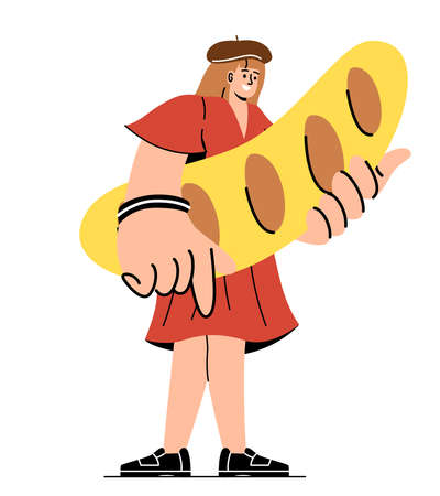 People with foodのイラスト素材