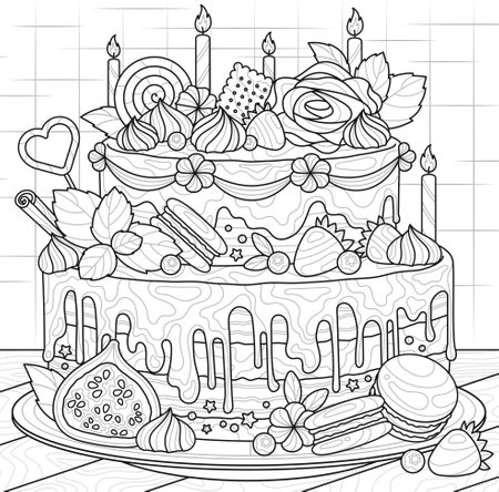 Design for coloring bookのイラスト素材
