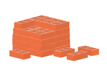 Red bricks iconのイラスト素材