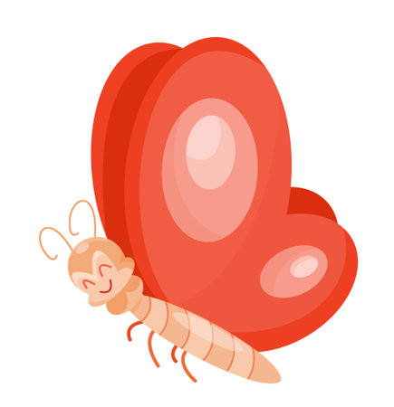 Cute butterfly characterのイラスト素材