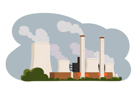 White factory conceptのイラスト素材