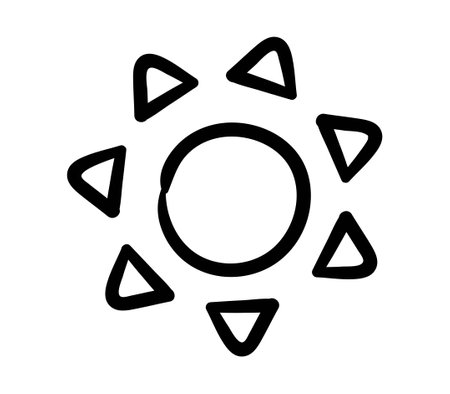 Hand painted sunのイラスト素材