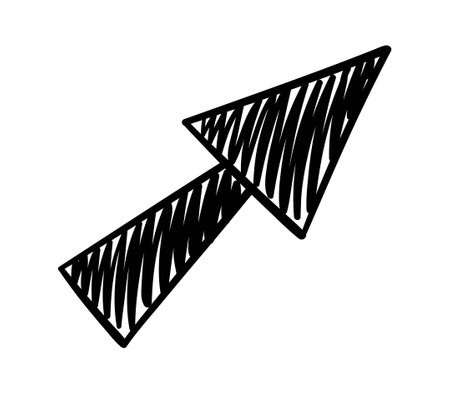 Hand painted arrowのイラスト素材