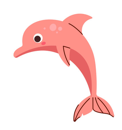 Pink dolphin iconのイラスト素材
