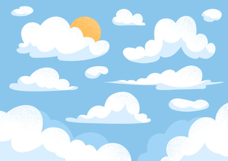 Clouds in skyのイラスト素材