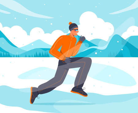 Sport in winter seasonのイラスト素材