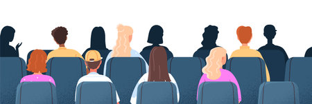 Audience in cinemaのイラスト素材