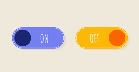 On and off interfaceのイラスト素材
