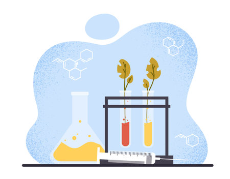 Experiments in laboratoryのイラスト素材