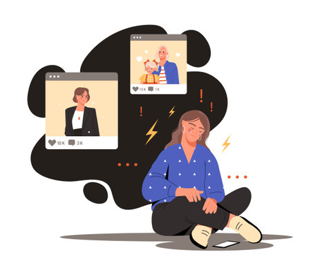 Frustrated woman conceptのイラスト素材