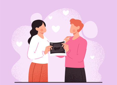 Ultrasound scan conceptのイラスト素材