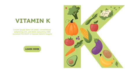 Collection of vitamin K sourcesのイラスト素材