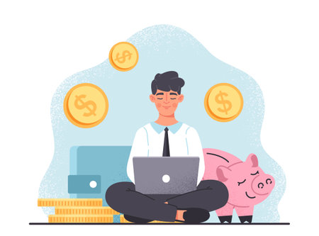 Earn money onlineのイラスト素材