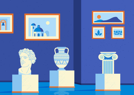 Exposition hall conceptのイラスト素材