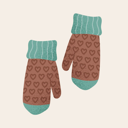 Autumn gloves iconのイラスト素材