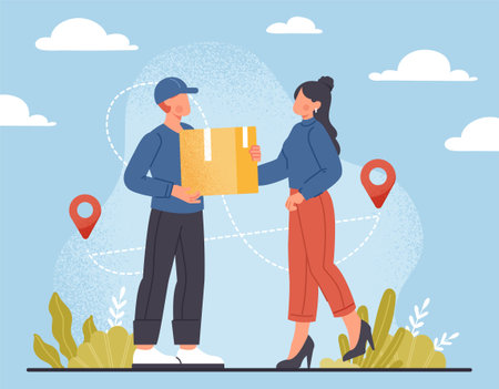 Home delivery conceptのイラスト素材