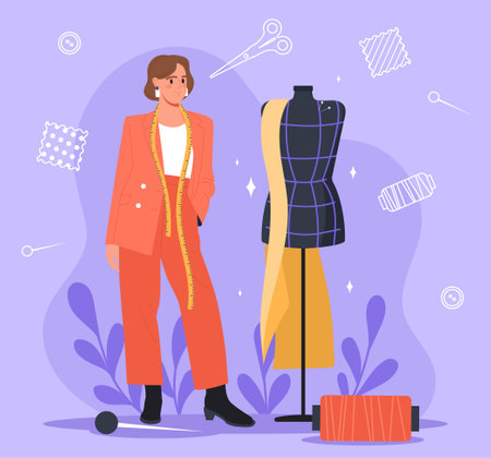 Fashion designer conceptのイラスト素材