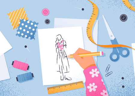 Fashion designer conceptのイラスト素材