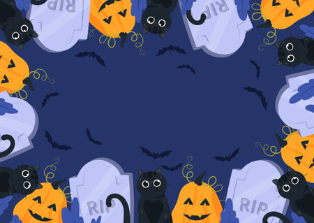 Halloween celebration backgroundのイラスト素材