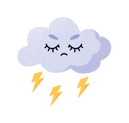 Cute rain iconのイラスト素材