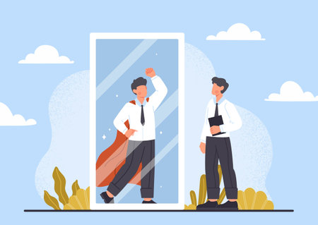 Self confidence conceptのイラスト素材