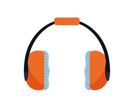 Red headphones conceptのイラスト素材