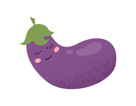 Cute eggplant conceptのイラスト素材