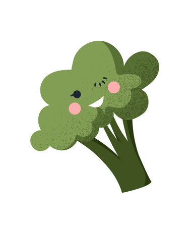 Cute broccoli conceptのイラスト素材