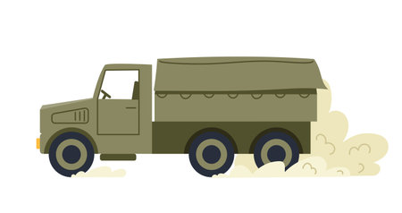 Military truck iconのイラスト素材