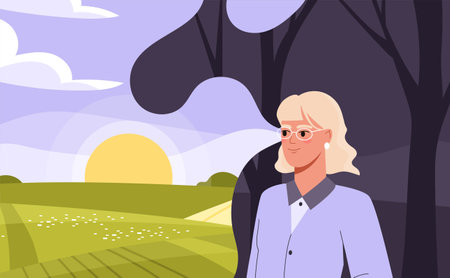 Positive mindset conceptのイラスト素材