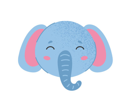 Cute elephant headのイラスト素材