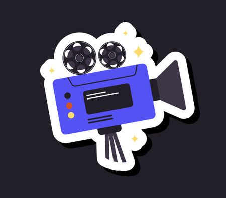 Cinema camcorder stickerのイラスト素材