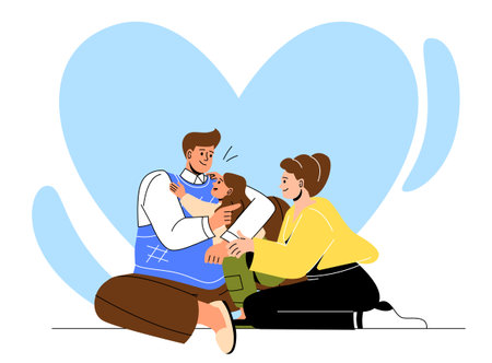 Happy family conceptのイラスト素材