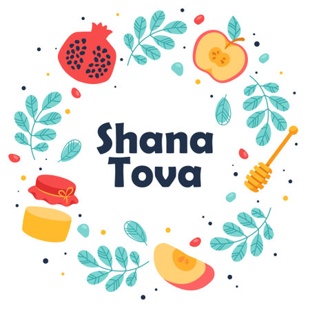 Shana tova conceptのイラスト素材