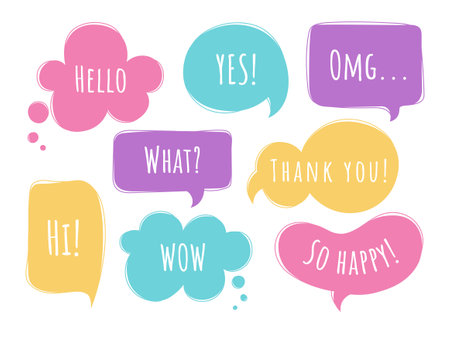 Speech bubbles setのイラスト素材