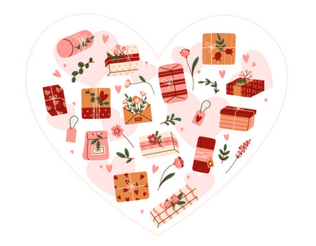 Valentines day presentのイラスト素材