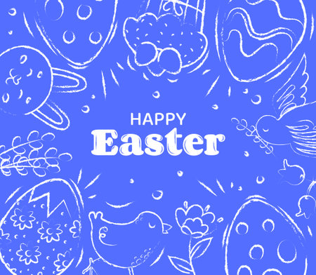 Happy Easter celebrationのイラスト素材