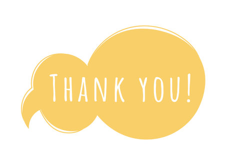 Speech bubble thank youのイラスト素材
