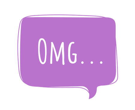 Speech bubble OMGのイラスト素材