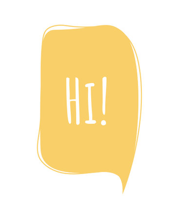 Speech bubble Hiのイラスト素材