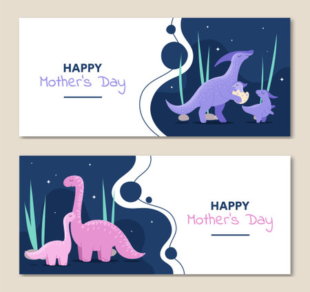 Mothers day banners setのイラスト素材
