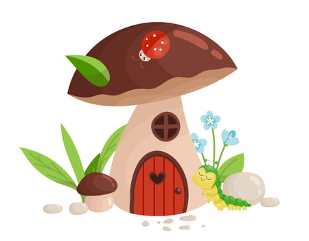 Mushroom house conceptのイラスト素材